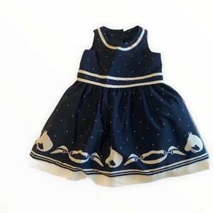 Janie and Jack blue and white dress
